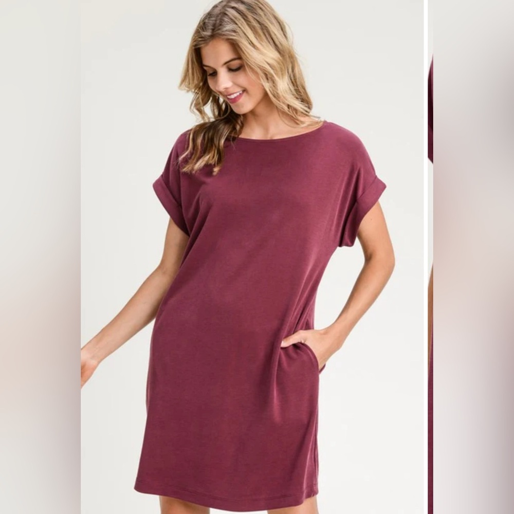 NWOT First Love Soft Brushed Short Dress w/ Pockets